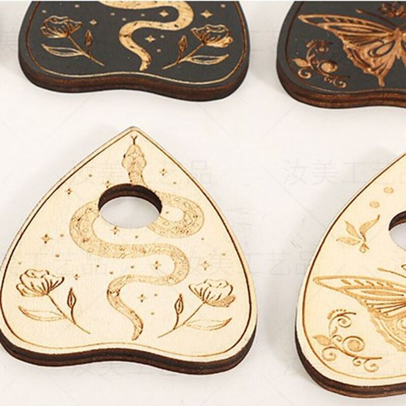 Lotus字型クリスタルボールホルダーボード、動物パターン、木製彫刻ジュエリーディスプレイ棚、ハート型トレイ、セットあたり4個