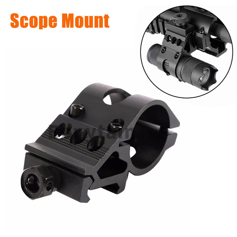 Tactical 25.4mm Quick Release Offset Picatinny Rail 45 Degree Sight Hunting Gun Airsoft Accessories Flashlight Scope Mount 20mm