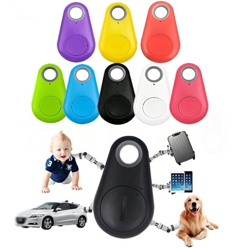 2pcs Mini Fashion Smart Dog Pets Smart Bluetooth Tracker Anti-smarrimento Tag Wireless Child Bag portafoglio Key Finder Locator