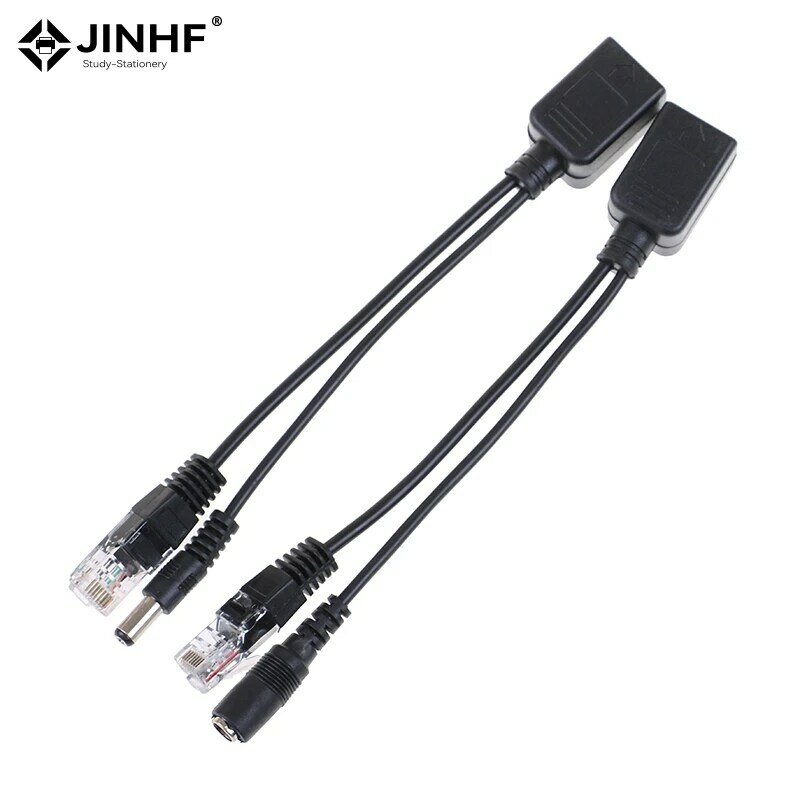 Cable adaptador de alimentación pasiva por Ethernet, módulo de fuente de alimentación del inyector RJ45, divisor POE, 12-48v, para cámara IP, 5,5x2,1mm