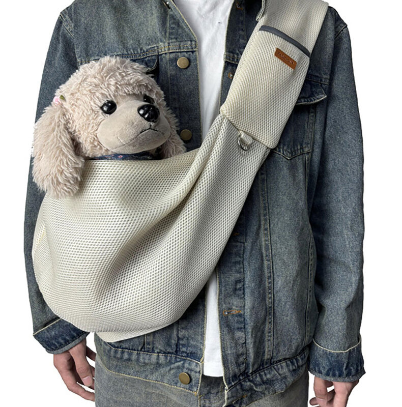 Malha respirável Pet Shoulder Bag, Mochila para cães, Puppy Carrier Slings Handbag, Bolsa frontal portátil Pet, Viagem ao ar livre