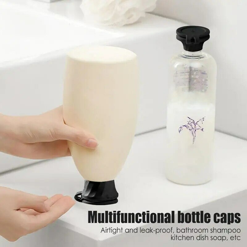 Bottle Emptying Caps Kit Non-Spill Bottle Caps With Inner Plug Durable Water Bottle Cover Universal Silicone Sealing Bottle