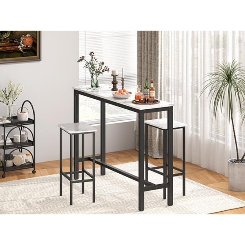 Stolik barowy, stół obiadowy kuchenny, stolik kawowy, stolik pod komputer o wysokiej rozdzielczości, głębokość 15.7 cali x szerokość 47.2 cali x wysokość 39.4 cali