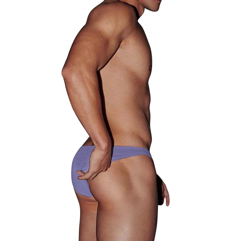 ADANNU – sous-vêtements Sexy pour hommes, Slip Jockstrap avec poche, culotte en coton, strings en maille pour Gay