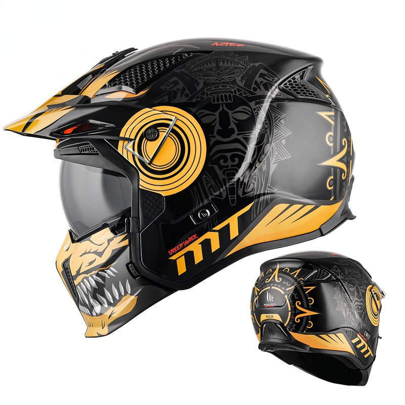 Blackcolor MTStreet fighter casco integrale DOT ECE MTHelmets/ABS + EPS + panno morbido/moto Motocross