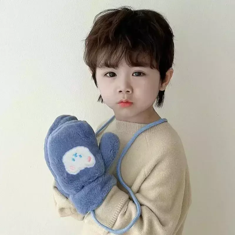 New Winter Warm Kids Glove for Boys Girls Korean Cartoon Bear Mittens for Toddler  Outdoor Warm Glove Accessories for Kids