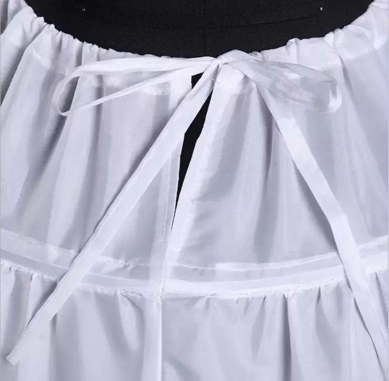สีขาว Petticoat ภายใต้กระโปรงเจ้าสาวชุดอุปกรณ์เสริม Hoops ลื่น6 Hoops