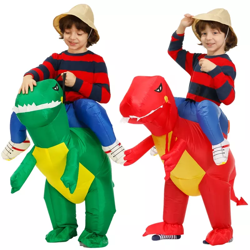 زي ديناصور قابل للنفخ للأطفال ملابس تنكرية لحفلة عيد الميلاد والهالوين بوريم أزياء تنكرية للأولاد والبنات