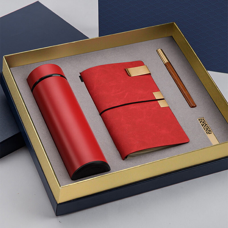 Juego de marcapáginas de estilo chino, caja de regalo de cuaderno delicado, regalo de graduación