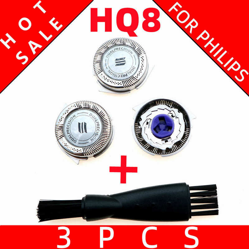 3 peças para philips barbeador elétrico hq8200 hq8240 hq8241 hq8250 hq8253 hq8260 hq8261 hq8 cabeça de substituição da lâmina de barbear