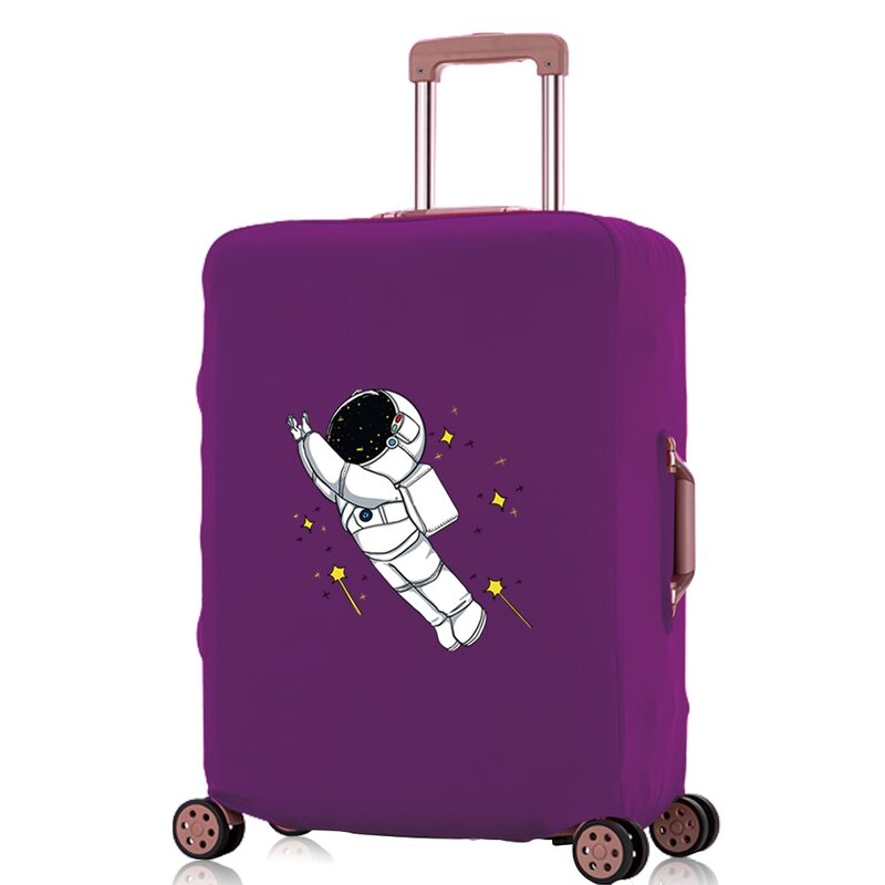 Sarung koper 20223 penutup debu perjalanan sarung pelindung bagasi 18-32 inci Aksesori Perjalanan pola seri astronot