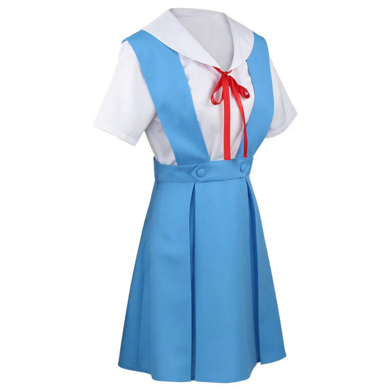 Anime EVA Asuka Langley Soryu Cosplay Ayanami Rei Cosplay Costumes School Uniform Dresses Wigs JK Uniform Skirt Party Halloween