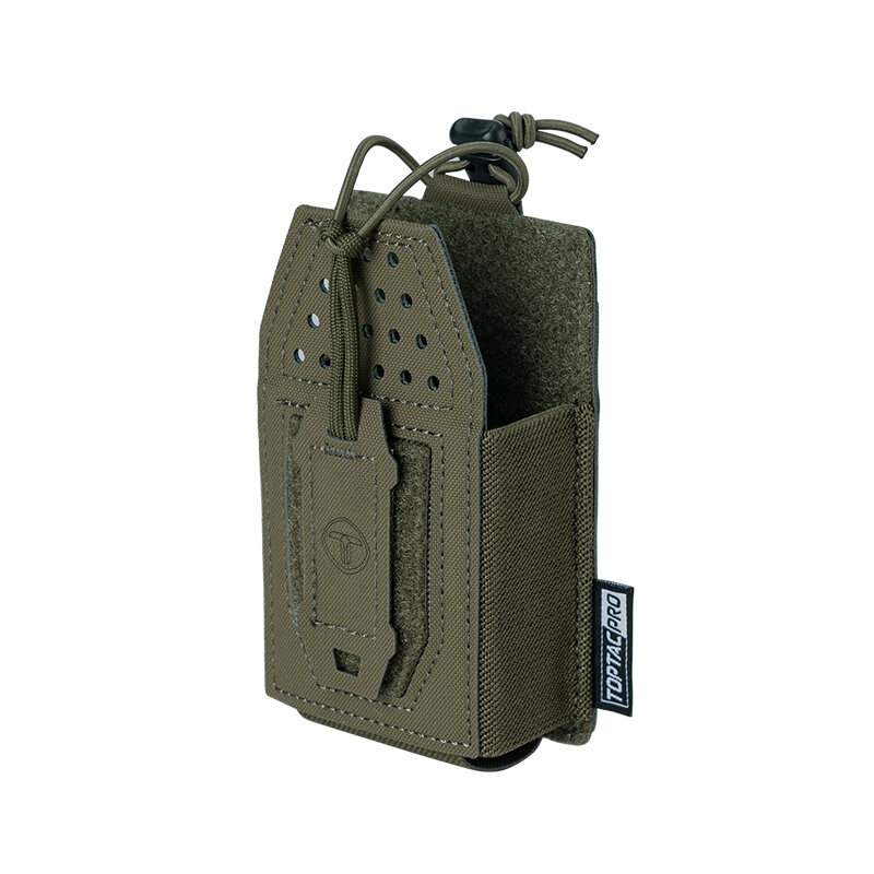 TOPTACPRO Tactical Mini Radio Pouch Molle Walkie-talkie Interphone Pouch Duty Tactical Molle Tool Pouch 8524
