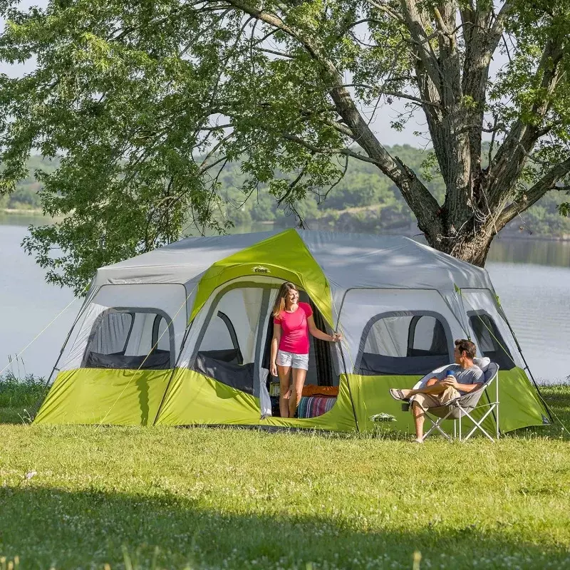 Kern 12 Personen Instant Cabin Zelt | 3 Zimmer riesiges Zelt für Familien mit Aufbewahrung taschen für Camping zubehör | tragbare große po