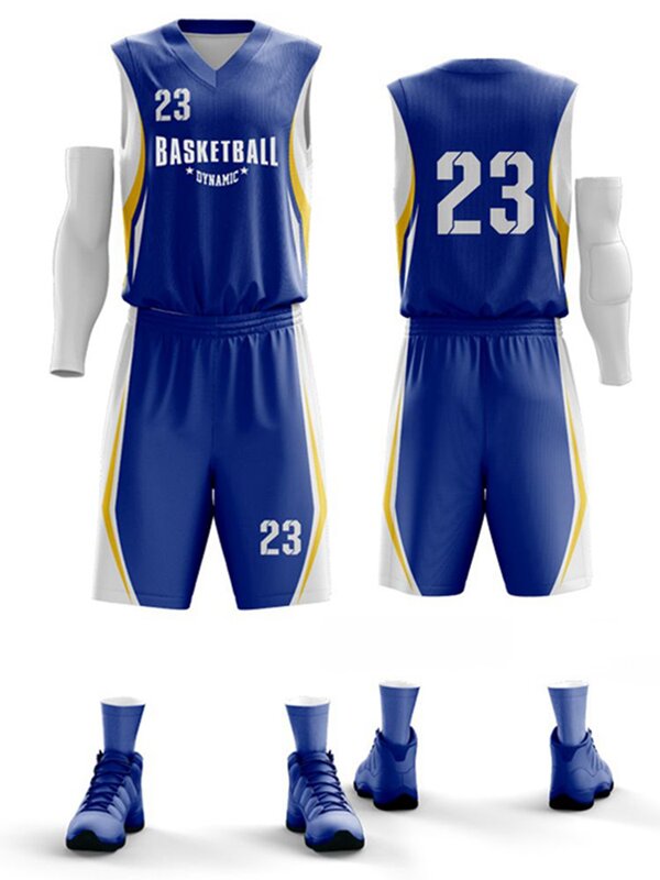 Traje de baloncesto para hombre y adulto, uniforme de equipo universitario personalizado, secado rápido, transpirable, novedad de verano, 2023