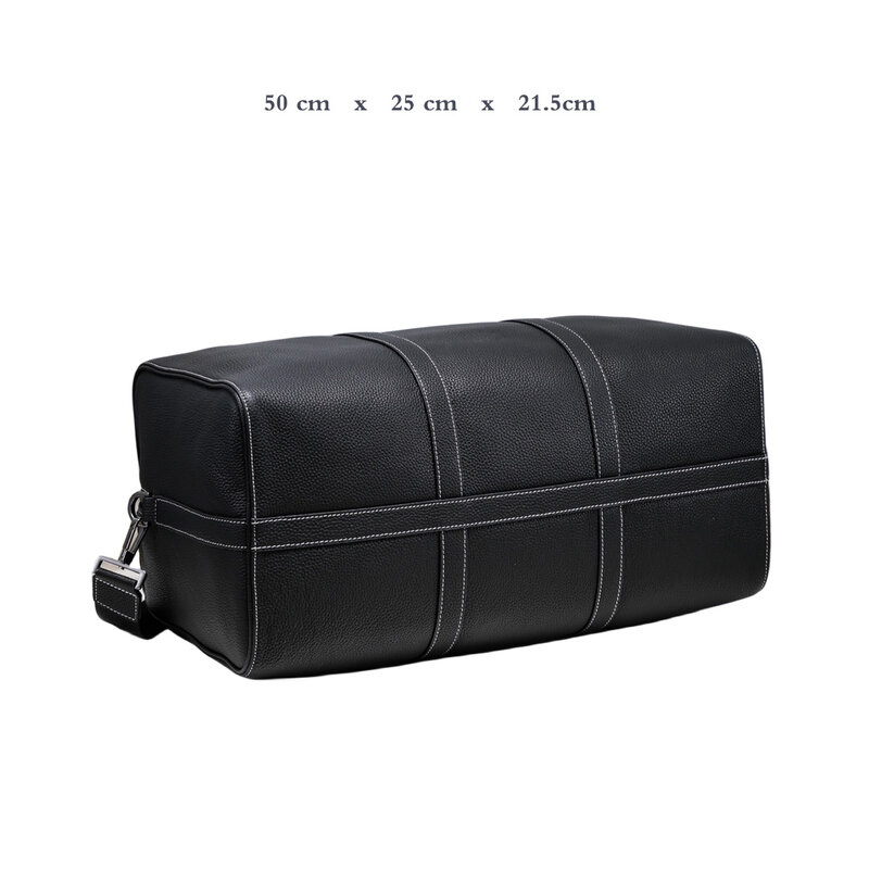 Bolsa de viagem de couro genuíno masculina, bolsa tiracolo mensageiro, mala casual de mão, alta capacidade, para laptop de 18"