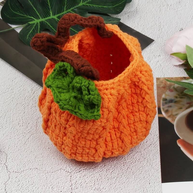 Handmade Knitting criativo mesmo modelo Pumpkin Bag, feriado estranho, presente de Natal bonito, enviar pessoas, guloseimas bonitas