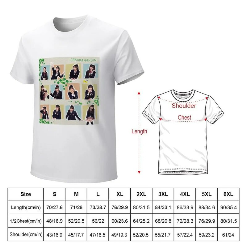 Sakura Gakuin (2012) T-Shirt Koreaanse Mode Schattige Kleding Korte Mouw T-Shirts Voor Heren