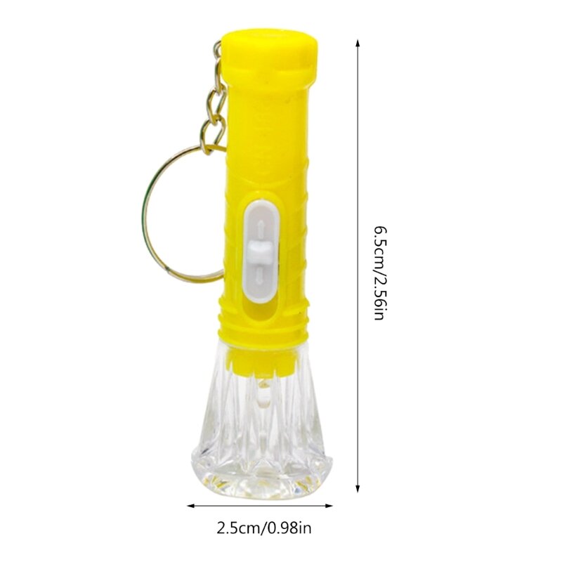 Pacote de 10 brilhante mini led chaveiro lanterna chaveiro lanterna pequena tocha de bolso branco iluminação cor aleatória