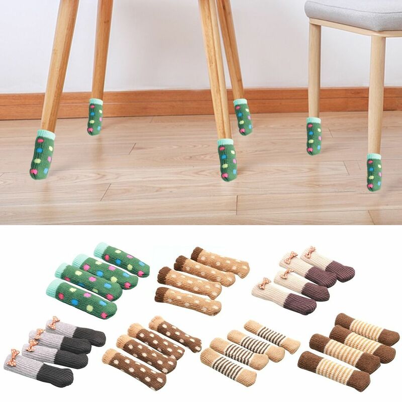 4Pcs Non Slip Furniture Socks New Elastic Anti scratch Chair Leg Feet Covers Thickened Wear-resistant Table Feet Cap Home