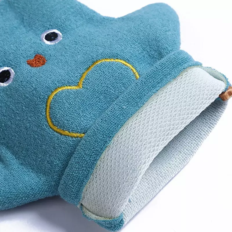 Baby Bath Gloves for Kids Toddlers Cartoon Animal Shower Gloves Towels Washcloth for Bathing Children Wash Clean Shower Massage
