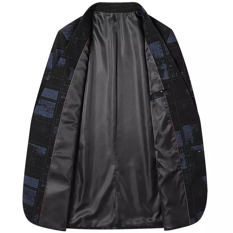 Blazers de una sola botonadura con estampado coreano para hombre, chaqueta ajustada, informal, combina con todo, Primavera, 2023
