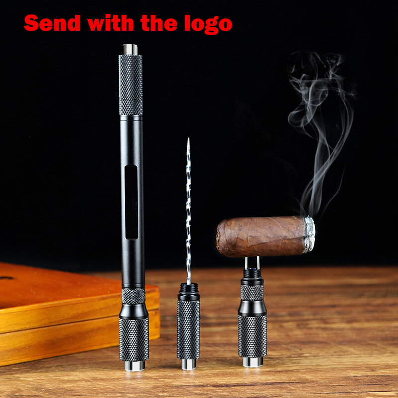 Sigaro Draw Enhancer Tool fumatore draga portatile forato sigaro Punch Cutter aghi per sigari affilati per accessori per fumatori