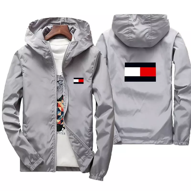 Primavera autunno 2024 uomo acquista impermeabile trench con cappuccio giacca da trekking all'aperto moda Casual tattica di pesca S-7XL