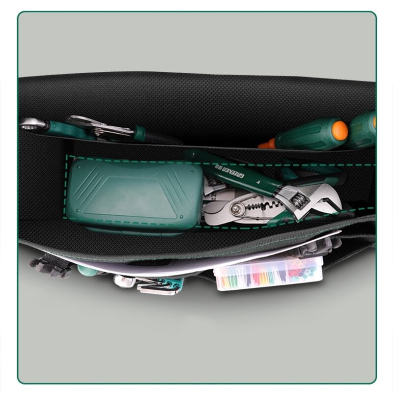 Robuste Werkzeugtasche aus Segeltuch mit Schultergurt, großem Fassungsvermögen und organisierter Aufbewahrungstasche für