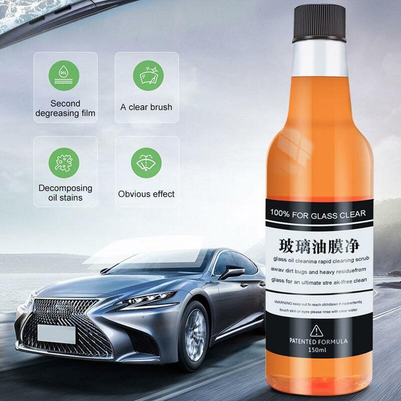 SEAMETAL 150ml Car Glass Oil Film Removing Agent Glass Cleaner Kits for Bathroom Auto Window Glass Car Windshield Windscree V1D0