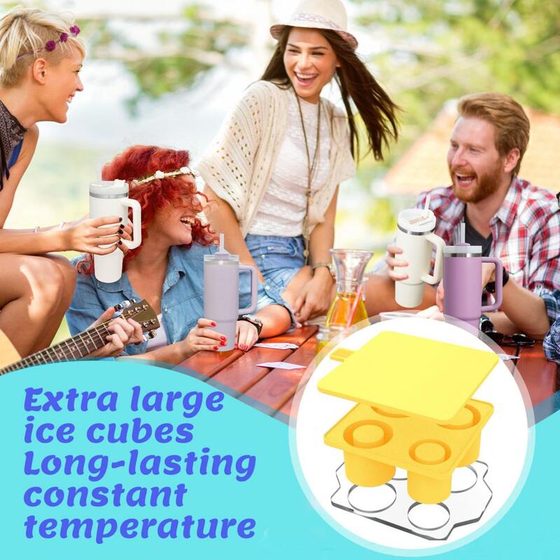Форма для льда, силиконовая форма для льда в виде цилиндра с герметичной крышкой для медленно таяющих кубиков льда, поднос без БФА для напитков, коктейлей, подарки «сделай сам»