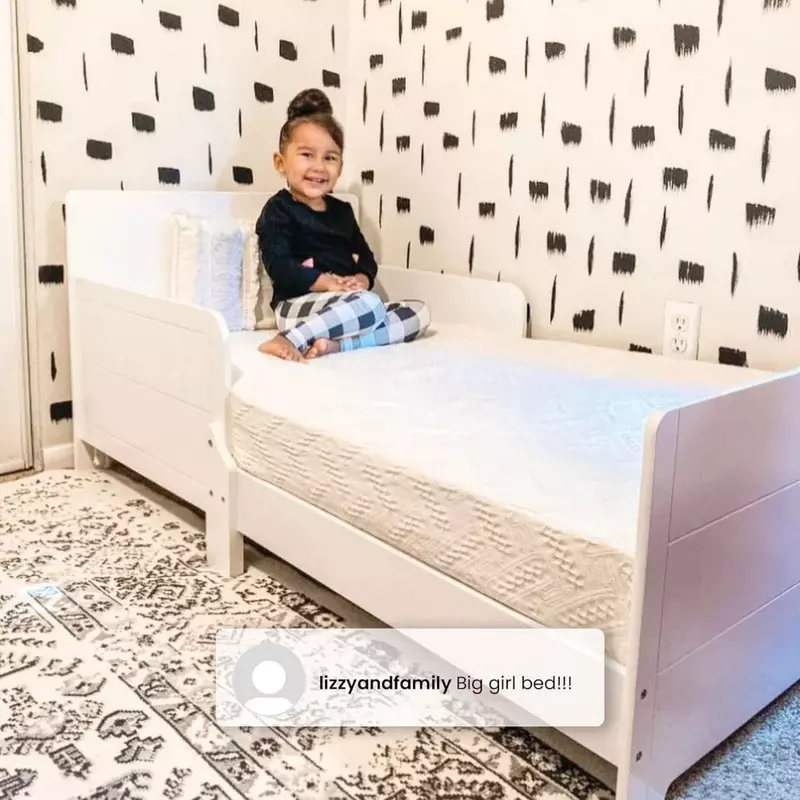 Łóżko dla małego dziecka MySize dla dzieci-Greenguard Gold Certified, Bianca White