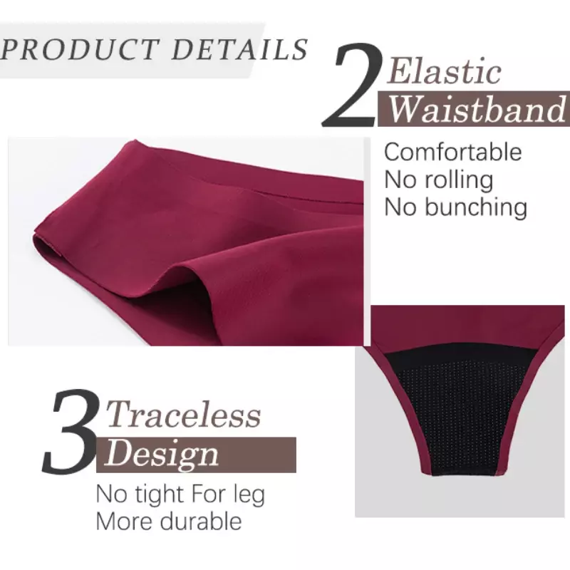 Breathable Printed Physiological Panties Seamless Swimming Panties Menstrual Panties Physiological Bikini Panties Women's New