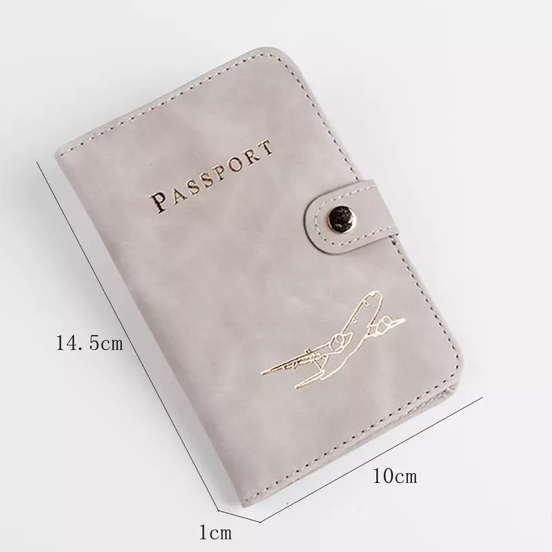 Pu Leather Bank Card Passport Holder Bags Hasp Waterproof Passport ID Business Credit Card Cover Pouch Case Protective Bags