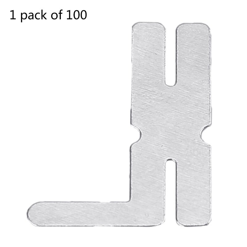 100 Buah/Set Lembar Strip Berlapis Nikel Tipe H untuk Peralatan Tempat Pengelasan Baterai Tahan Karat J60C