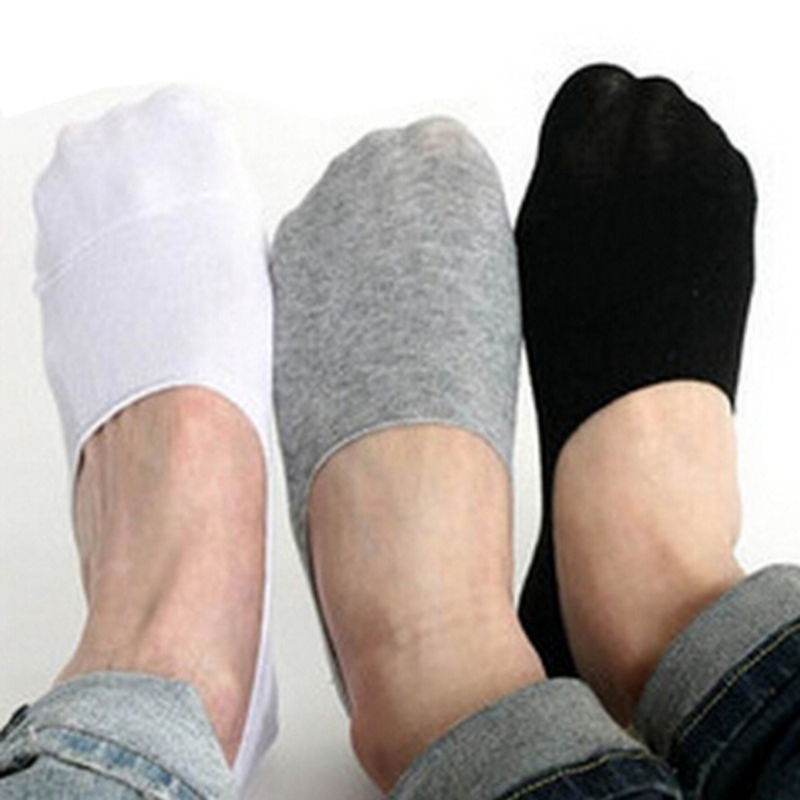 1/ 5Pairs Men Boat Socks Non-slip Silicone Invisible Casual Socks Breathable Ankle Sock Thin Sunner Sport Sock Sweat Absorption