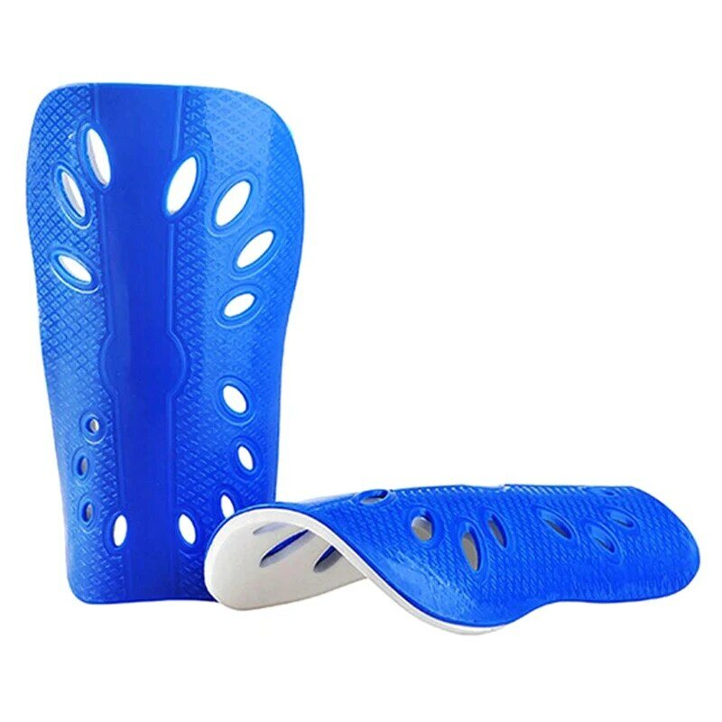 1 pasang bantalan pelindung tulang kering sepak bola plastik pelindung kaki untuk anak-anak dewasa perlengkapan pelindung tulang kering bernapas