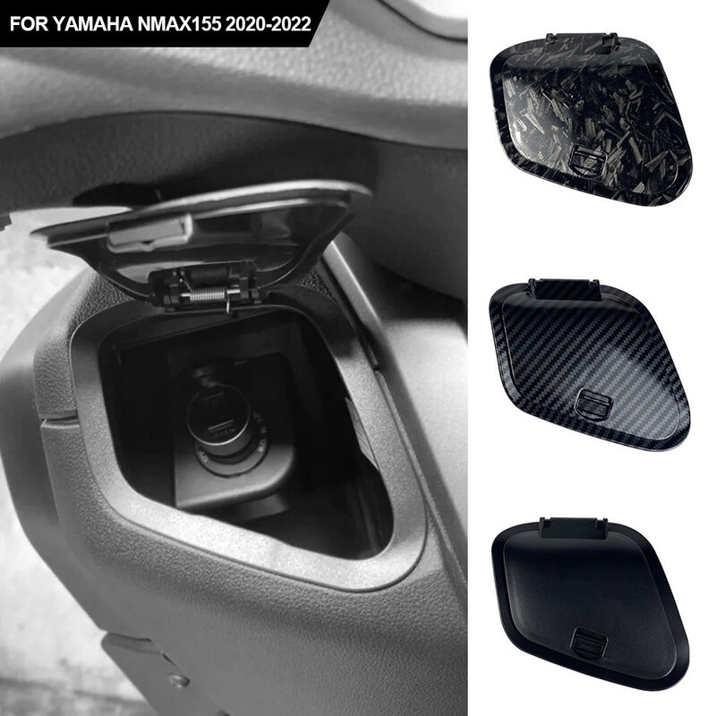 Cubierta de almacenamiento para caja de herramientas, tapa de bolsillo lateral mejorada de ABS, tapa impermeable para cargador, para Yamaha Nmax v2 nmax nmax155 2020-2022