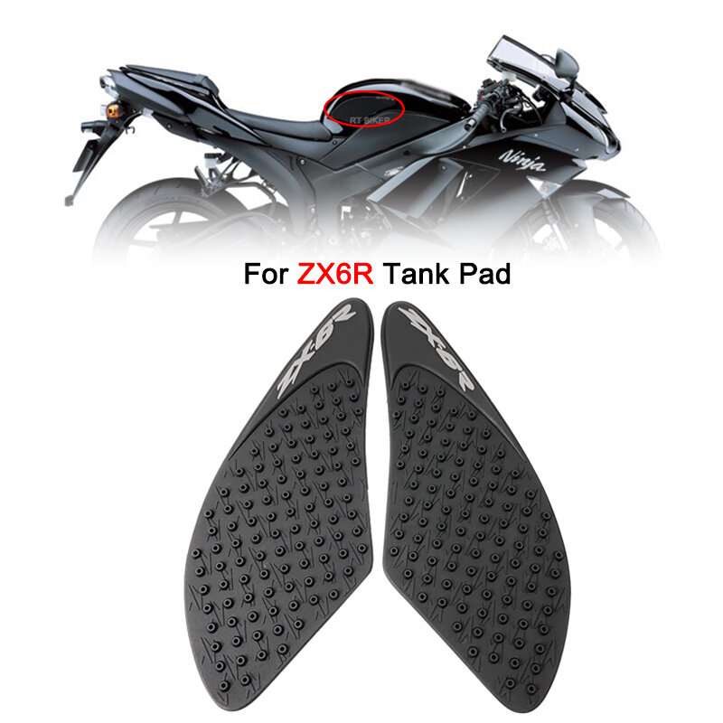 ZX-6R ZX6R 07-08 Motorcycle Stickers Anti Slip Fuel Tank Pad Knee Grip Sticker Accessories Fit For Kawasaki ZX 6R 2007-2008