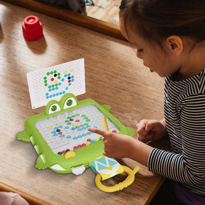 Tableau d'Écriture Magnétique Montessori en Forme de Crocodile pour Enfant, Jouet d'Entraînement pour la Maison, l'École, les Voyages