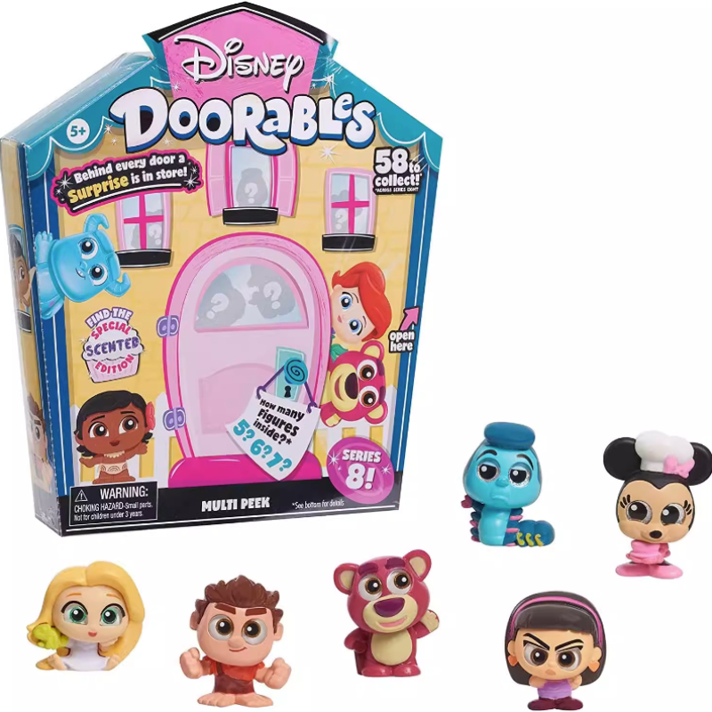 Anime Disney Doorables Figures Mickey Mouse Stitch Elsa Surprise Blind Box Fairy Cartoon Kawaii Doll Mystery Box Kids Gifts