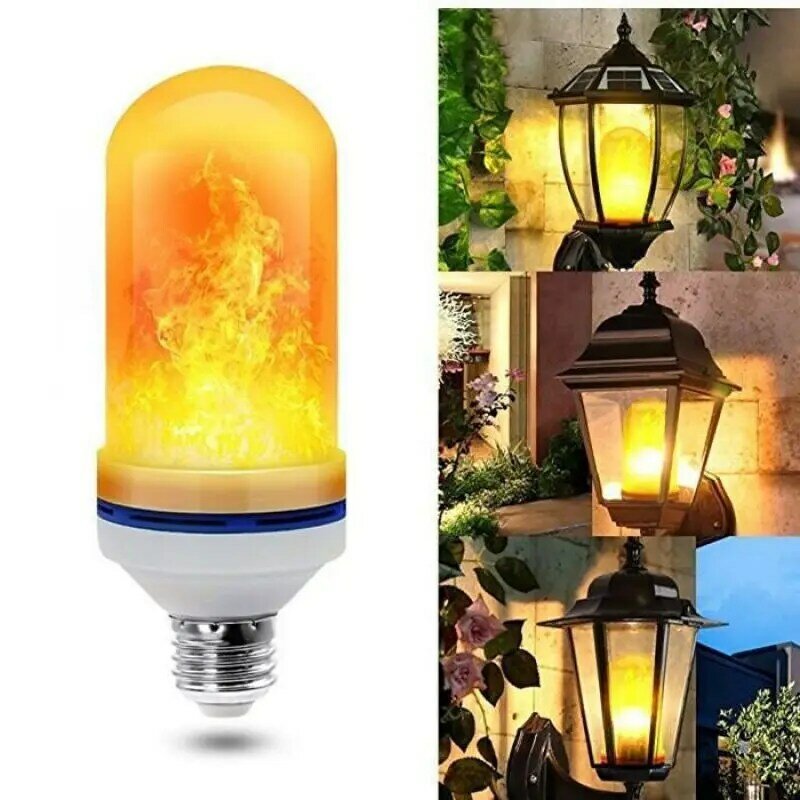 2023 aggiornamento lampadina a fiamma a LED con effetto di rilevamento della gravità lampadina a fiamma per esterni a LED luci natalizie E27