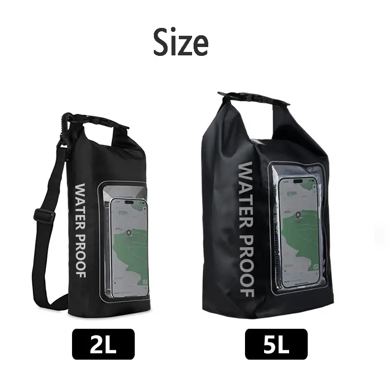 กระเป๋ากันน้ำสำหรับใส่โทรศัพท์2L, กระเป๋ากันน้ำสำหรับเดินป่าล่องลอยล่องแพท่องเรือคายัคกลางแจ้งอุปกรณ์ตั้งแคมป์
