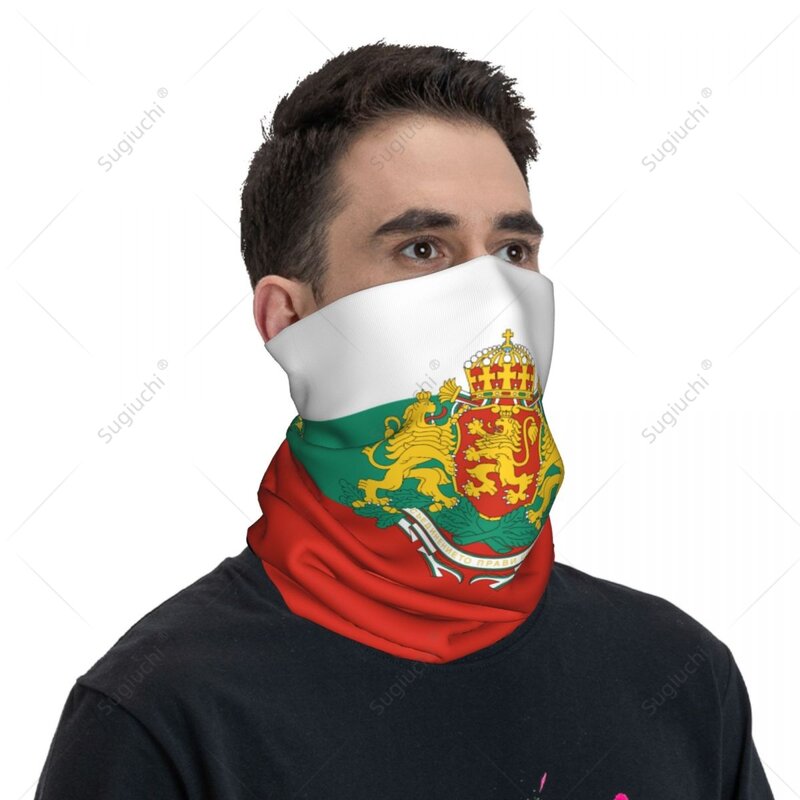 Unisex Bulgarien Flagge Halstuch Schal Hals Gesichts maske Schals Hals wärmer nahtlose Bandana Kopf bedeckung Radfahren Wandern