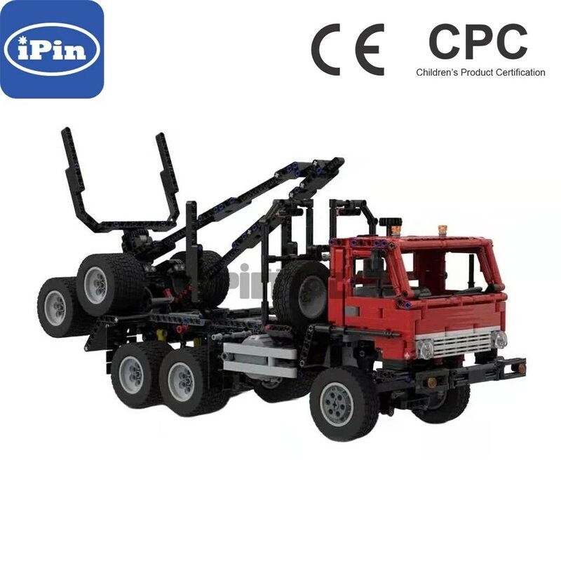 Moc-26856 Kamaz 53228 wood transport vehicle 1310pcs electronic drawing splicing building blocks