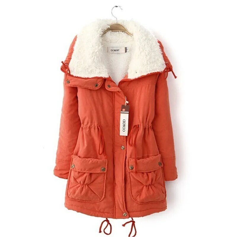 UHYTGF zimowe parki damskie bawełniany płaszcz damski kaszmir jagnięcy ciepłe, jesienne kurtka damska koreańska duża rozmiar odzieży wierzchniej damska 3XL 420