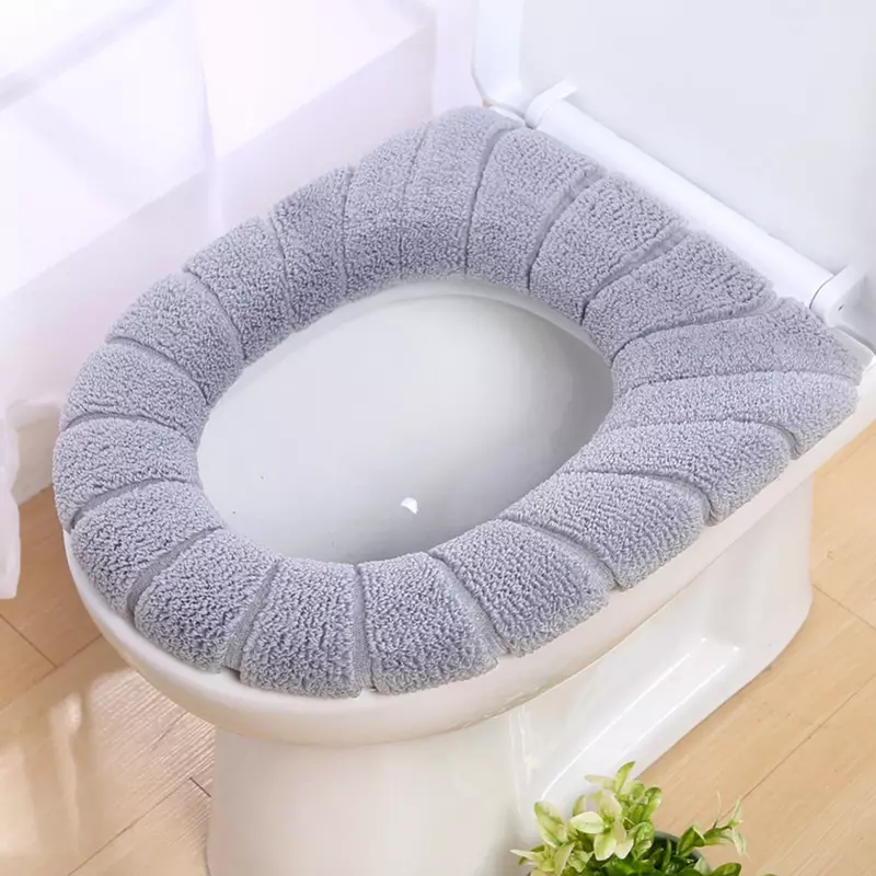 Alfombrilla impermeable para asiento de inodoro, cubierta suave y cálida, lavable, para bidé, accesorios de baño, para invierno