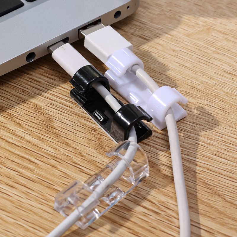 Organizador de cabo de gerenciamento de desktop tidy suporte de fio clipes suporte de cabo abs auto-adesivo cabo organizador clipes de fio