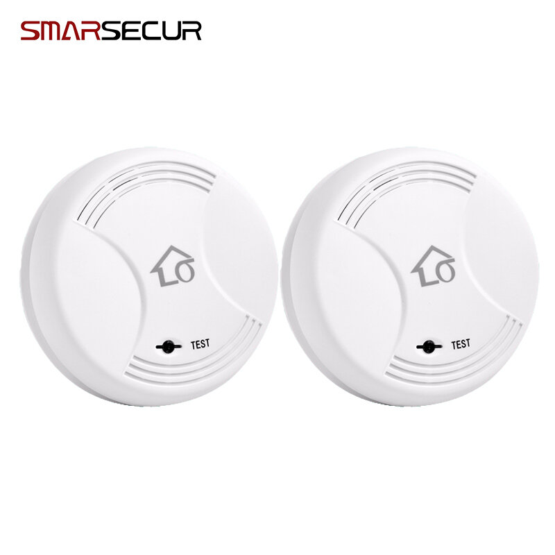 Sensor Alarm Portabel Detektor Asap Pelindung Kebakaran Nirkabel Smarsecur untuk G90B Plus S4 GSM Sistem Alarm Keamanan Rumah