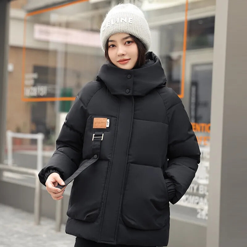 パーカー-女性のカジュアルなコットンジャケット,厚くて暖かいパーカー,ルーズフィット,新しいファッション,冬,2023
